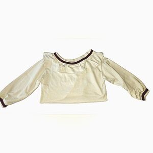 Fashion Nova Off Shoulder Cropped Sweatshirt, size L